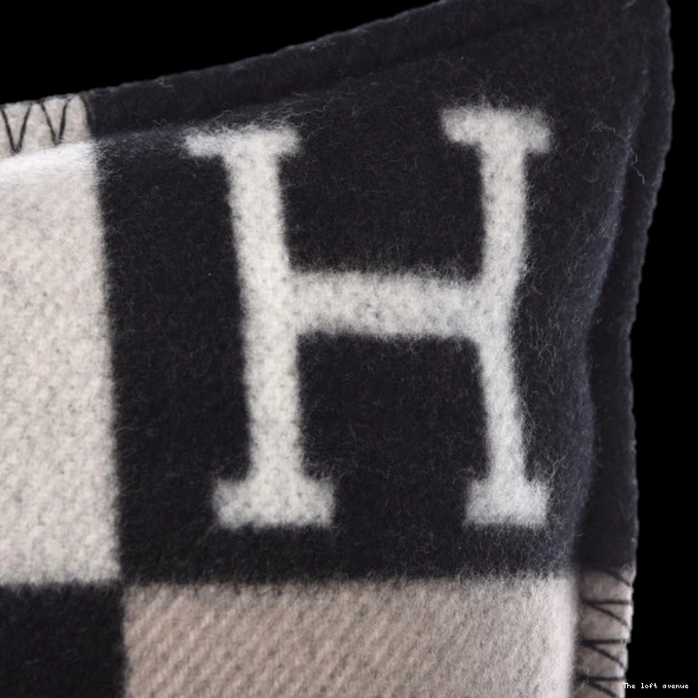 THROW STRIPE PILLOW WOOL HERMES 0805